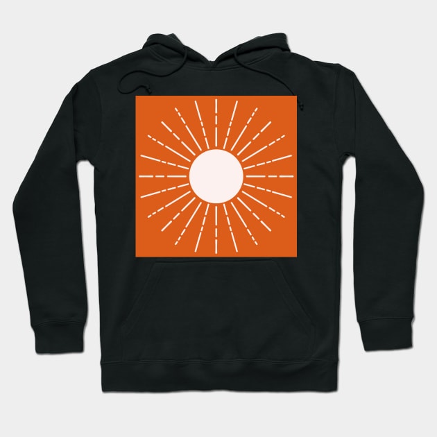 Orange sun - monochromatic pattern for sophisticated vibes Hoodie by FrancesPoff